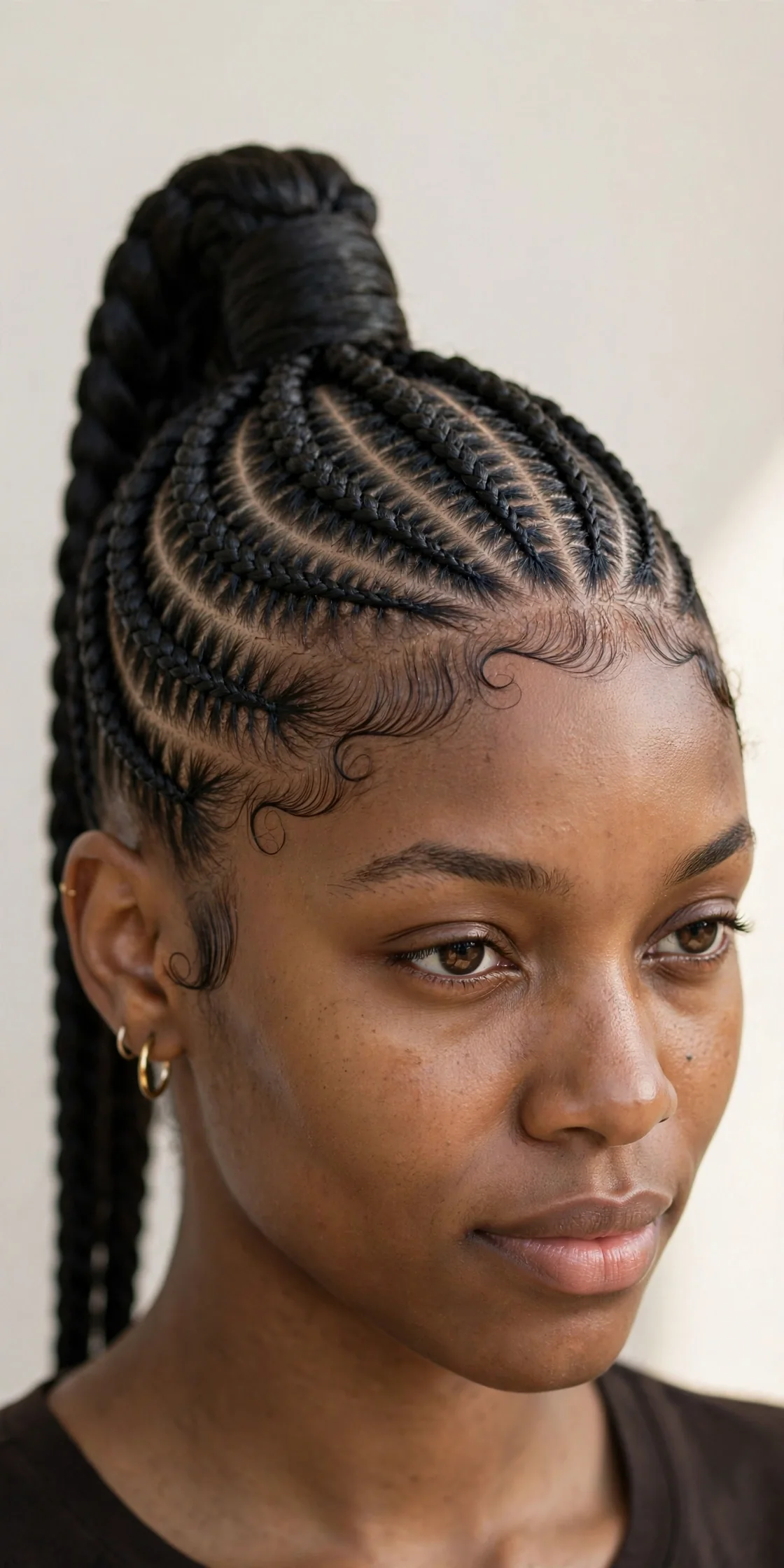 Feed-In Cornrow Ponytail