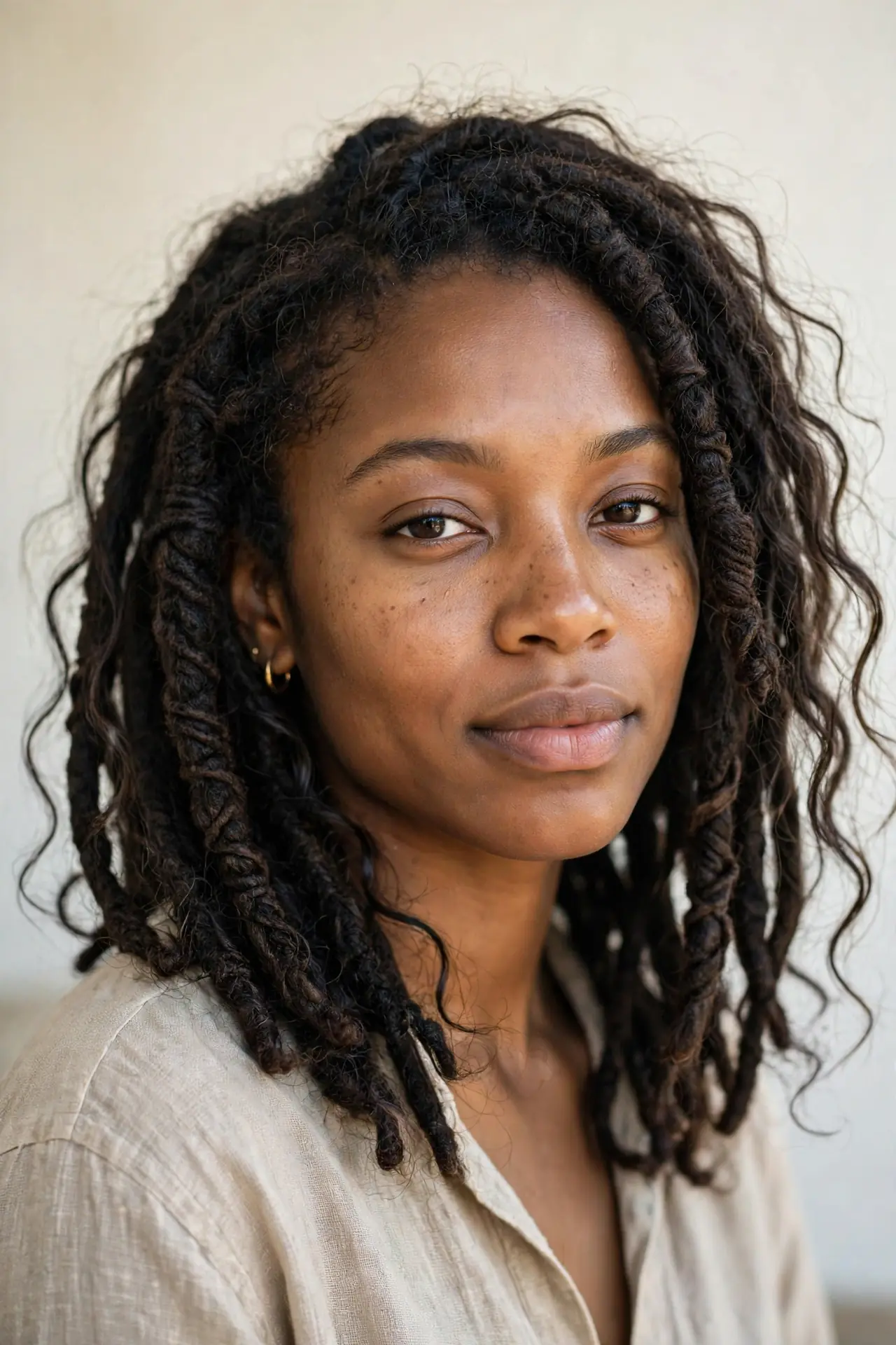 Shoulder-Grazing Goddess Locs
