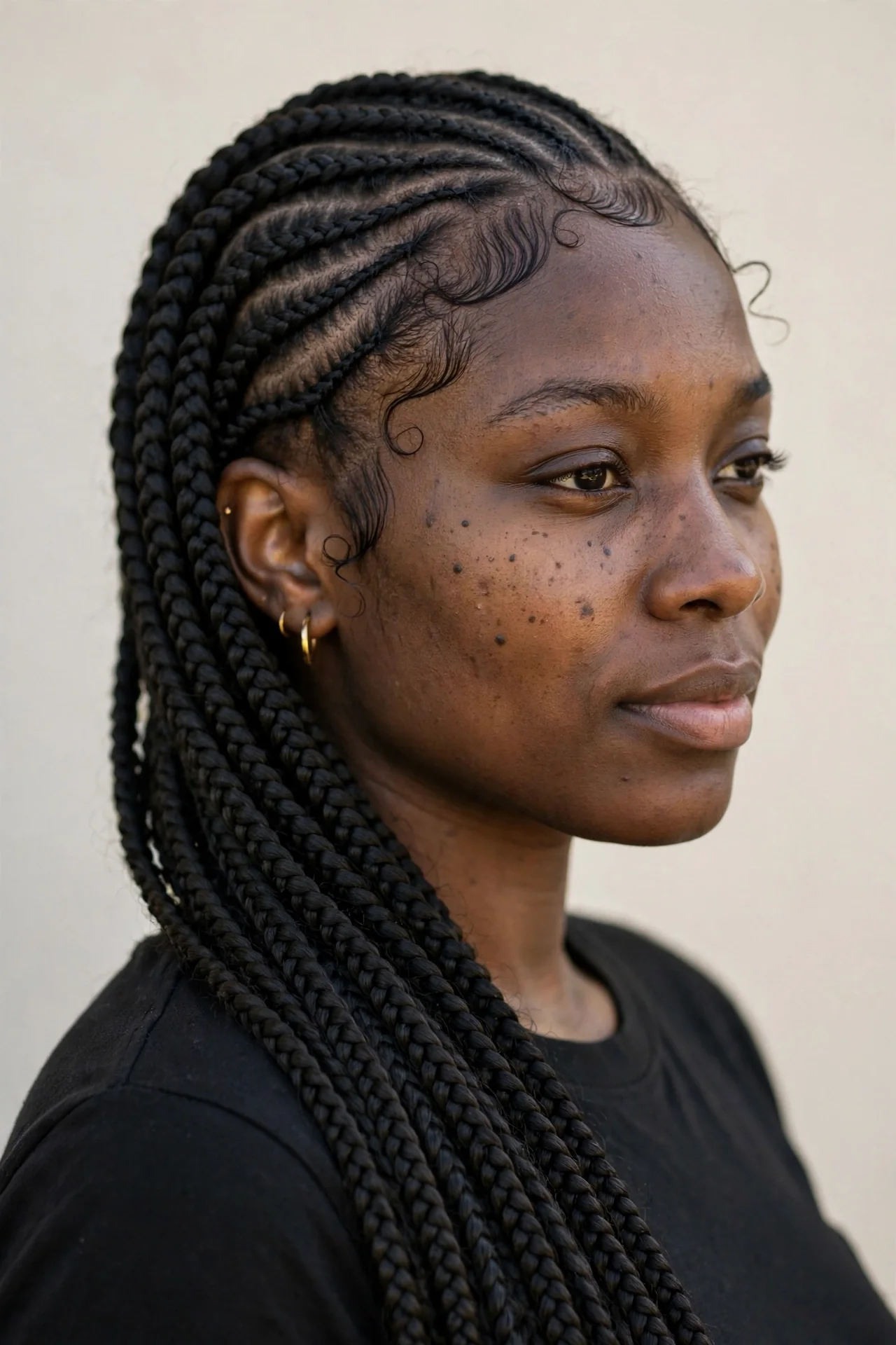Side-Swept Lemonade Braids