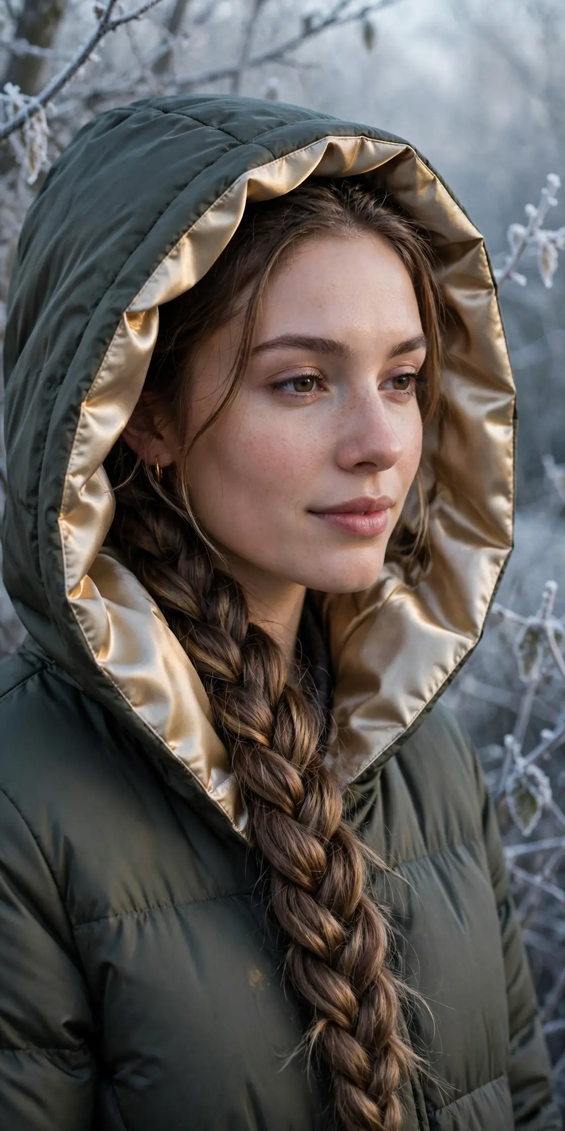 Satin-Lined Hood Styles for Frosty Days